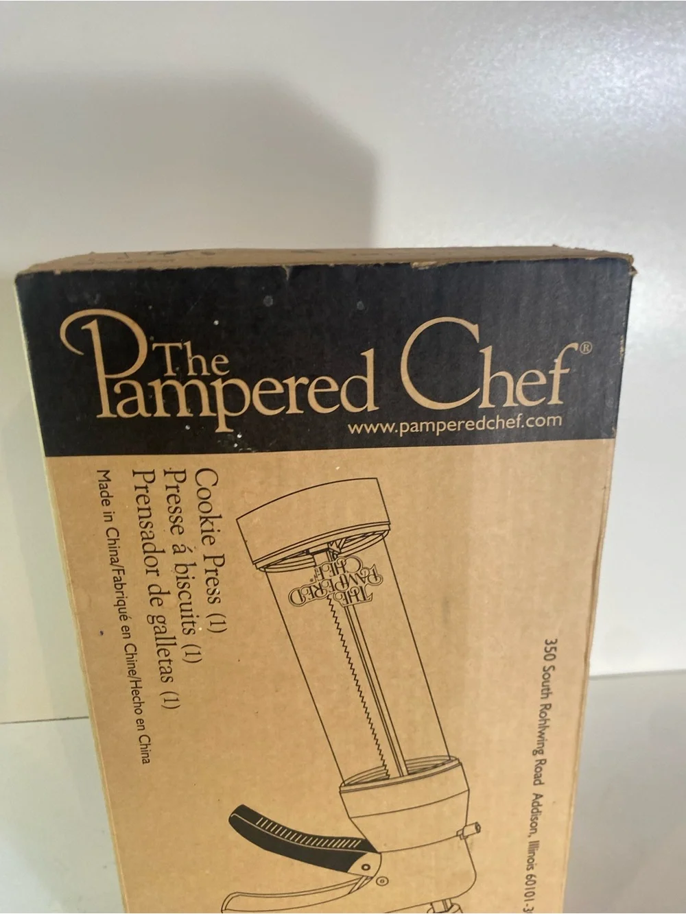 NIB Pampered Chef Spritz Cookie Press (Model 1525)